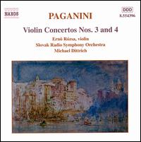 Paganini: Violin Concertos Nos. 3 & 4 von Erno Rozsa