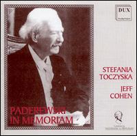 Paderewski in Memoriam von Stefania Toczyska