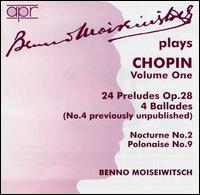 Benno Moiseiwitsch plays Chopin, Vol. 1 von Benno Moiseiwitsch