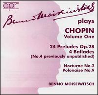 Benno Moiseiwitsch plays Chopin, Vol. 1 von Benno Moiseiwitsch