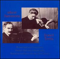 Archive Performances: Albert Sammons & Lionel Tertis von Various Artists