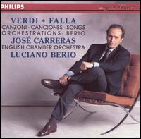 Verdi, Falla: Songs von José Carreras