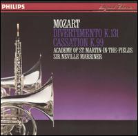 Mozart: Divertimento, K131; Cassation, K99 von Neville Marriner