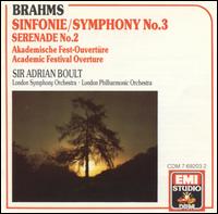 Brahms: Symphony No. 3; Serenade No. 2 von Adrian Boult