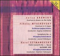 Anton Arensky: Overture A dream on the Volga; Nikolay Myaskovsky: Overture in C major; Symphony No. 21 von Various Artists