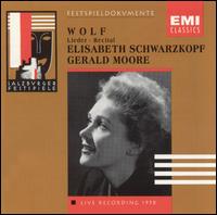 Wolf Lieder Recital von Elisabeth Schwarzkopf