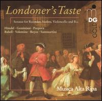 Londoner's Taste: Sonatas for Recorder, Violins, Violoncello and B.c. von Musica Alta Ripa