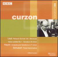 Clifford Curzon Plays Haydn, Liszt, Schubert von Clifford Curzon