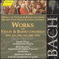 Bach: Works for Violin & Basso Continuo von Various Artists