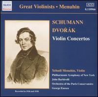 Schumann, Dvorák: Violin Concertos von Yehudi Menuhin