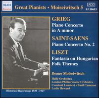 Moiseiwitsch: Grieg Piano Concerto von Benno Moiseiwitsch