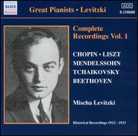 Levitzki: Complete Recordings, Vol. 1 von Mischa Levitzki