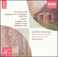 Honegger: Symphonies 2 & 3; Weill: Symphony No. 2 von Mariss Jansons
