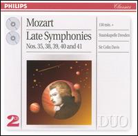 Mozart: Late Symphonies Nos. 35, 38, 39, 40, 41 von Dresden Staatskapelle