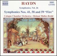 Haydn: Symphonies Nos. 41, 58 and 59 "Fire" von Various Artists