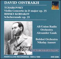 Tchaikovsky: Violin Concerto, Op. 35; Rimsky-Korsakov: Scheherazade, Op. 35 von David Oistrakh