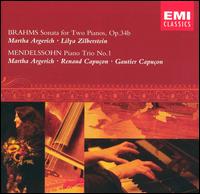 Brahms: Sonata for Two Pianos, Op. 34b; Mendelssohn: Piano Trio No. 1 von Martha Argerich