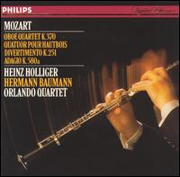 Mozart: Oboe Quartet, K370; Divertimento, K251; Adagio, K580a von Heinz Holliger
