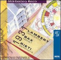 1931: Lambert, Bax, Rieti von Harmonia Ensemble