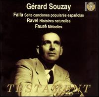 Falla: Seite canciones populaires españolas; Ravel: Histoires naturelles; Fauré: Mélodies von Gérard Souzay