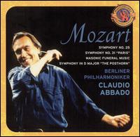 Mozart: Symphony No. 25; Symphony No. 31 "Paris"; Masonic Funeral Music; Symphony in D major "The Posthorn" von Claudio Abbado