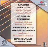 Giuliani: Guitar Concerto No. 1; Rodrigo: Concerto Madrigal; Sones en la Giralda [Hybrid SACD] von Pepe Romero
