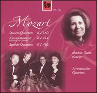 Mozart: Streich Quartett, KV 160; Klavier-Konzert, KV 414; Streich Quartett, KV 465 von Quartett Ambassador