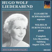Hugo Wolf Liederabend von Elisabeth Schwarzkopf
