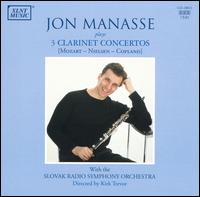 John Manasse plays 3 Clarinet Concertos von Jon Manasse