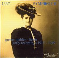Mahler: Lieder - Early Recordings, 1915-1949 von Various Artists