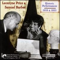 Leontyne Price & Samuel Barber: Historic Performances, 1938 & 1953 von Various Artists