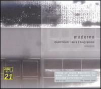 Maderna: Quadrivium; Aura; Biogramma von Giuseppe Sinopoli