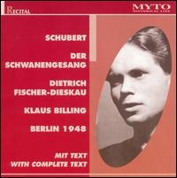 Schubert: Der Schwanengesang von Dietrich Fischer-Dieskau