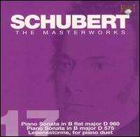 Schubert: Piano Sonata in B flat major D 960; Piano Sonata in B major D575; Lebensstürme, for Piano Duet von Klára Würtz