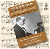 Simon Barere Carnegie Hall Recordings, Vol. 5; An undated performance von Simon Barere