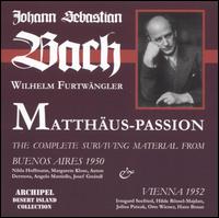 Bach: Matthäus-Passion von Wilhelm Furtwängler