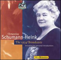 Ernestine Schumann-Heink: The 1934 Broadcasts von Ernestine Schumann-Heink