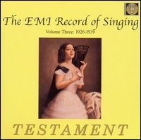 The EMI Record of Singing, Vol. 3 1926-1939 [Box Set] von Various Artists