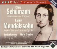 Clara Schumann: Konzertsatz; Fanny Mendelssohn: Piano Trio, Op. 11; etc. von Ambache Chamber Ensemble