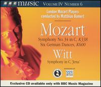 Mozart: Symphony No. 34 in C, K338; German Dances, K600; Witt: Symphony in C "Jena" von Matthias Bamert