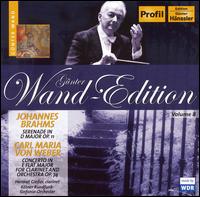 Brahms: Serenade in D major, Op. 11; von Weber: Concerto for Clarinet and Orchestra von Günter Wand
