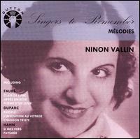 Singers to Remember: Ninon Vallin von Ninon Vallin