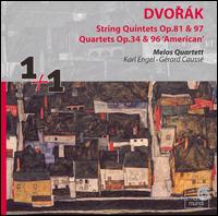 Dvorák: String Quintets Op. 81 & 97; Quartets Op. 34 & 96 'American' von Melos Quartett Stuttgart