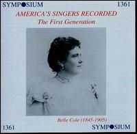 America's Singers Recorded: The First Generation von Various Artists