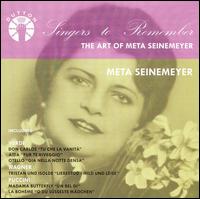 Singers to Remember: Meta Seinemeyer von Meta Seinemeyer