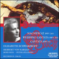 Bach: Magnificat BWV 243; Wedding Cantata BWV 202; Cantata BWV 51 von Elisabeth Schwarzkopf