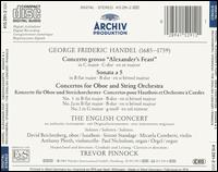 Handel: Alexander's Feast; Oboe Concertos; Sonata a 5 von Trevor Pinnock
