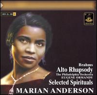 Brahms: Alto Rhapsody; Selected Spirituals von Marian Anderson
