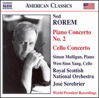 Rorem: Piano Concerto No. 2; Cello Concerto von José Serebrier