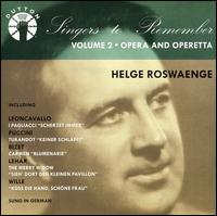 Singers to Remember: Helge Roswaenge von Helge Rosvaenge